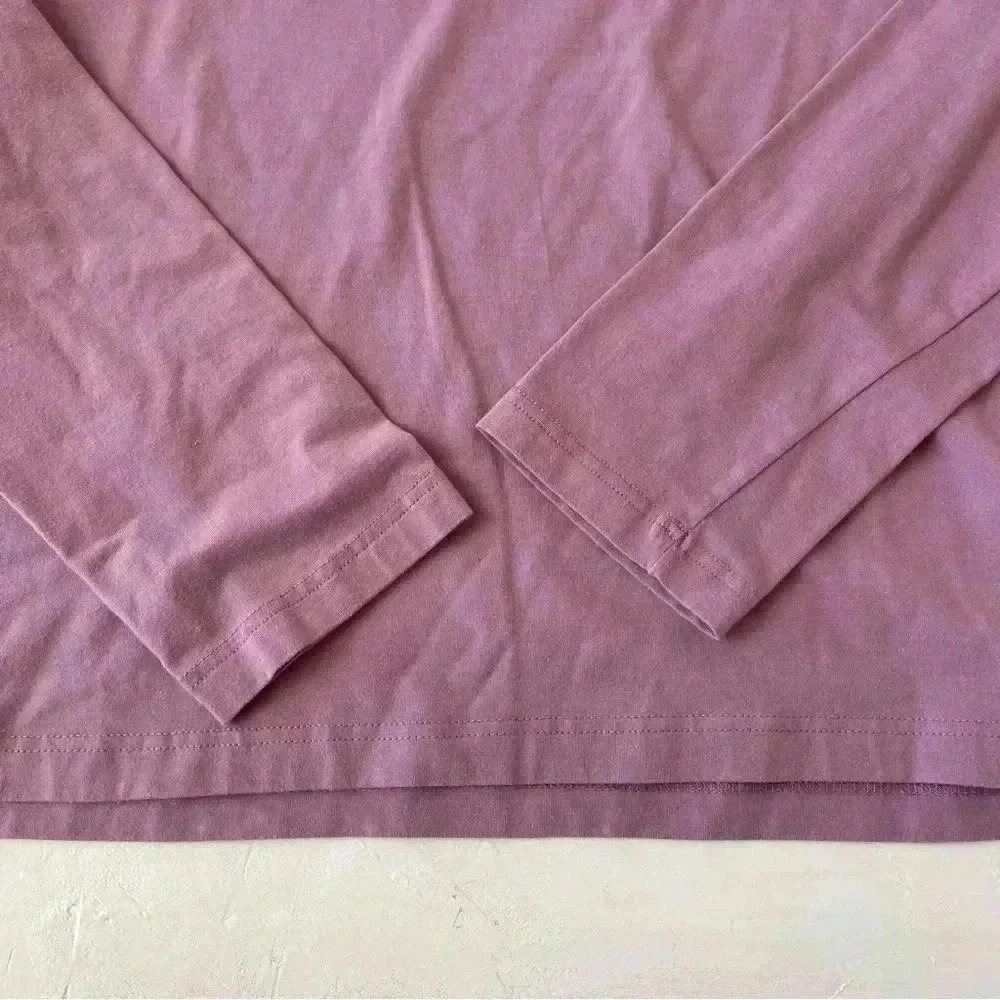 Loro Piana Purple Crewneck Long Sleeve Cotton Blend Size 48 - Picture 9 of 9